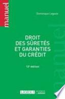Droit des sûretés et garanties du crédit