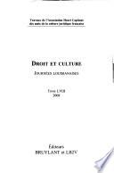 Droit et culture