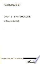 Droit et épistémologie