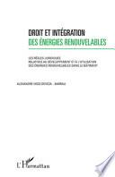Droit et intégration des énergies renouvelables