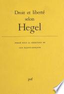 Droit et liberté selon Hegel
