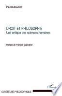 Droit et philosophie