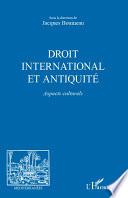 Droit international et Antiquité