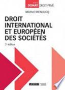 Droit international et européen des sociétés