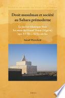 Droit musulman et société au Sahara prémoderne