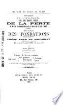Droit romain: De l'influence sur les droits réels de la perte ou de la transformation de la chose qui en est l'objet