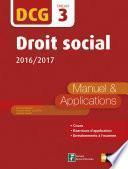 Droit social - DCG 3 - Manuel et applications