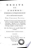 Droits de l'homme; en réponse a l'attaque de m. Burke sur la Révolution françoise