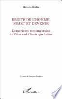 Droits de l'homme, sujet de devenir