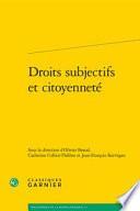 Droits subjectifs et citoyenneté