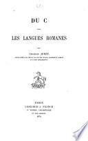 Du c dans les langues romanes