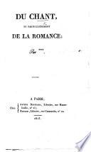 Du chant et particulièrement de la romance. Par ***.