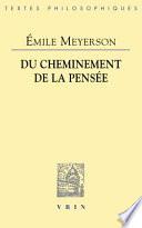 Du cheminement de la pensée