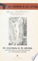 Du couteau à la plume : Le Suicide dans la littérature anglaise de la Renaissance (1580-1625)