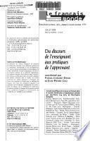 Du discours de l'enseignant aux pratiques de l'apprenant