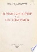 Du monologue intérieur à la sous-conversation