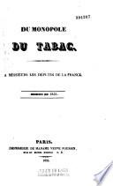 Du monopole du tabac