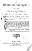 Du nouvel ordre social fondé sur la religion