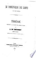 Du Panégyrique des saints au XVIIe siècle