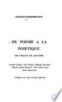 Du poème à la poïétique