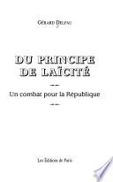 Du principe de laïcité