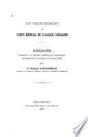Du recrutement du corps médical de l'Alsace-Lorraine