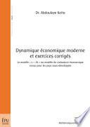 Dynamique économique moderne et exercices corrigés