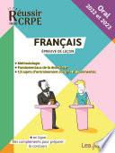 Ebook- Réussir mon CRPE - Concours 2022/2023 - oral français : leçon