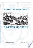 ÉCHO DES ÉTUDES ROMANES III/1-2 Synchronie dynamique du système linguistique
