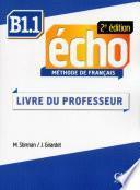 Écho - Niveau B1.1 - Guide pédagogique - Ebook - 2ème édition