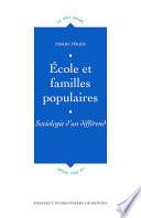 École et familles populaires