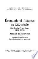 Economie et finances au XIXe siècle