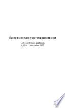 Economie sociale et développement local