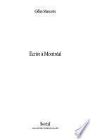 Ecrire à Montréal