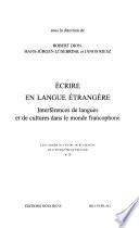 Écrire en langue étrangère