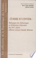 Ecrire et conter