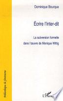 Écrire l'inter-dit