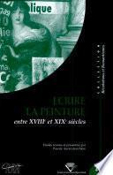 Écrire la peinture entre XVIIIe et XIXe siècles