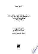 Ecrire La société féodale