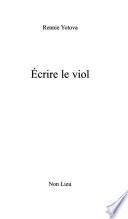Ecrire le viol