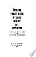 Ecrire pour dire