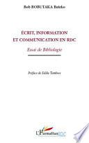 Écrit, information et communication en République Démocratique du Congo