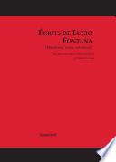 Écrits de Lucio Fontana