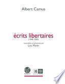 Ecrits libertaires (1948-1960)