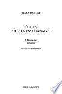 Ecrits pour la psychanalyse