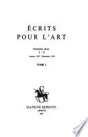 Écrits pour lárt