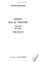 Écrits sur le théâtre: 1917-1929