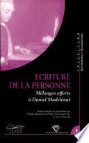 Ecriture de la personne