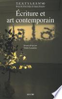 Écriture et art contemporain