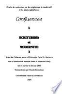 Ecriture(s) et modernité